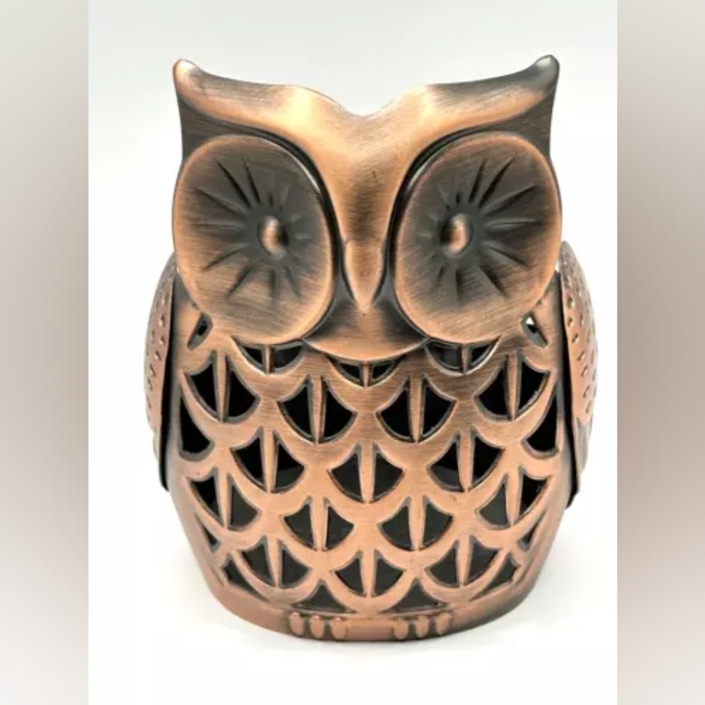 Bronze Metal Owl Soap / Candle holder